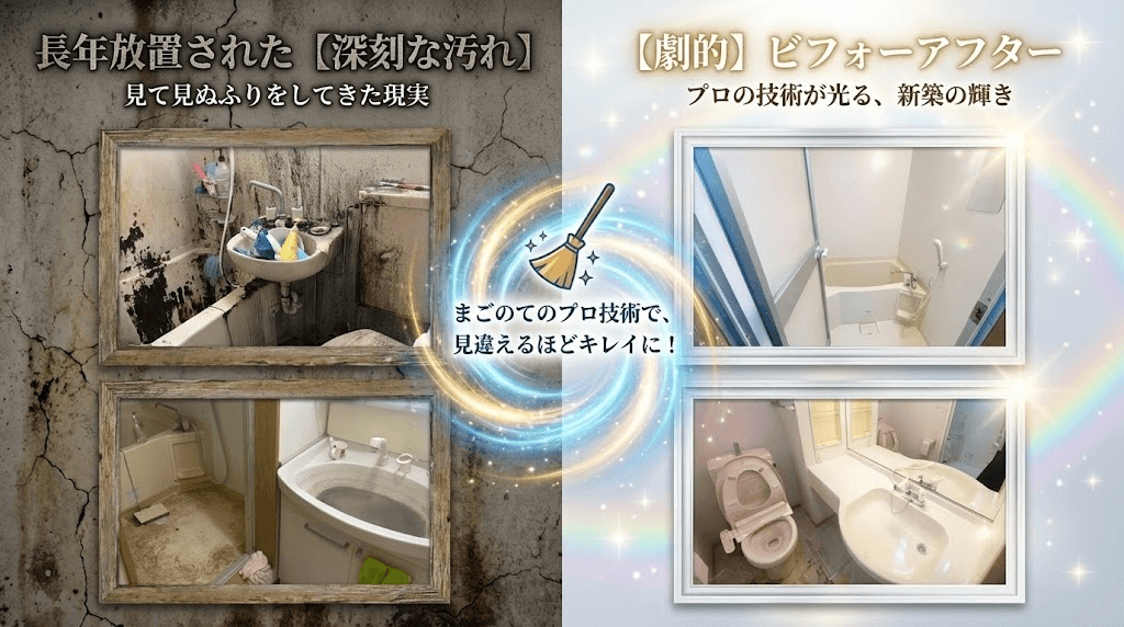 まごのてのゴミ屋敷片付け後の真骨頂水回りもピカピカ