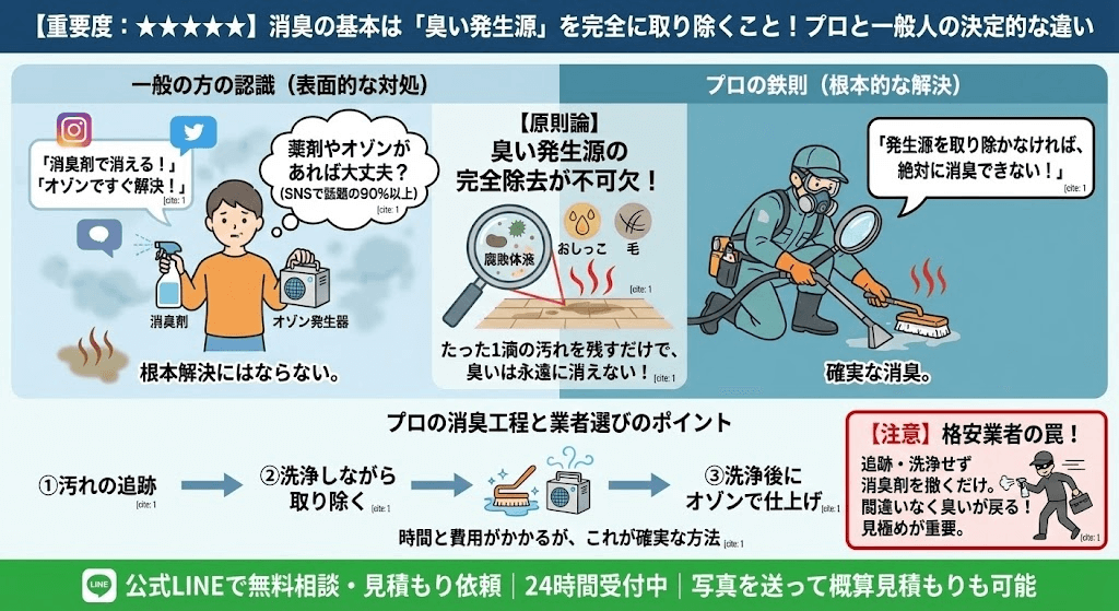 室内消臭は臭い発生源を取り除く