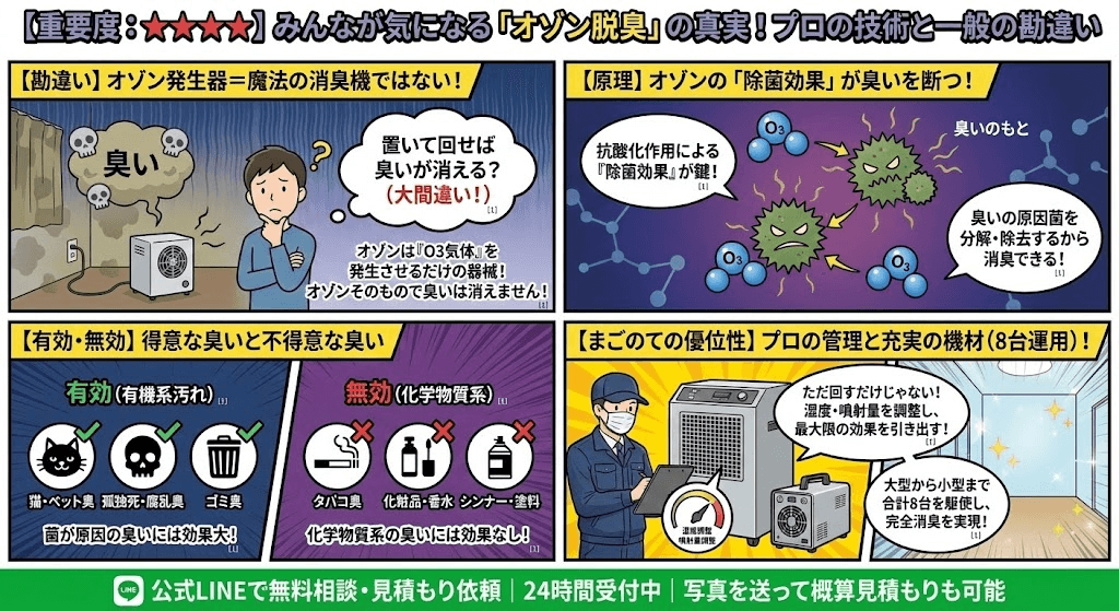 オゾンは消臭機ではない