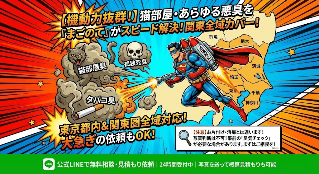 まごのてのゴミ屋敷片付けは東京都、神奈川、埼玉、千葉、茨城全域で対応できます