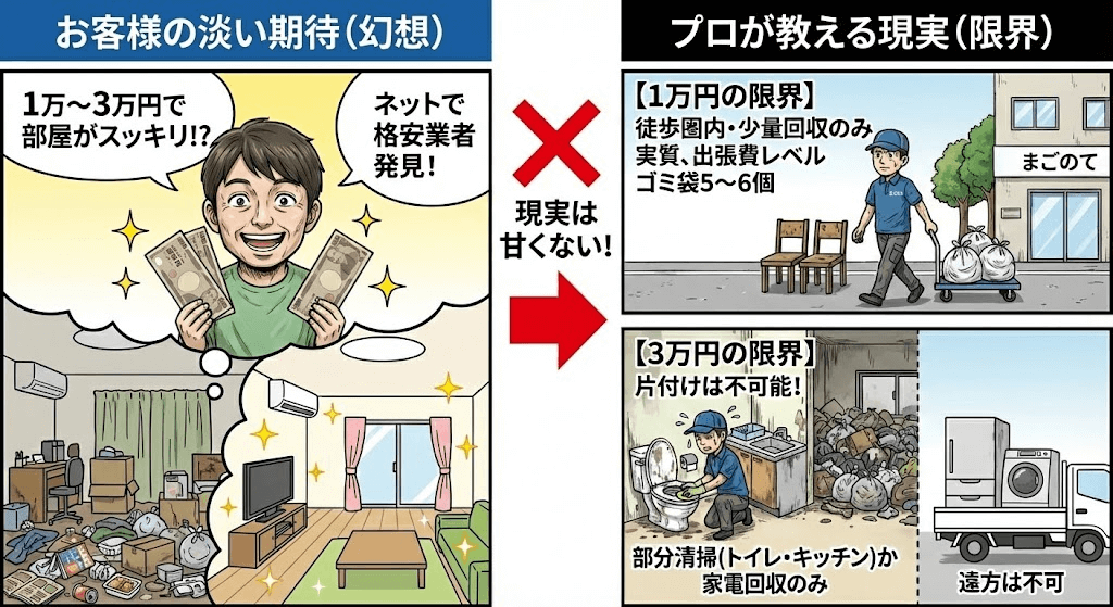 1万円～3万円の予算では何にも片付かない