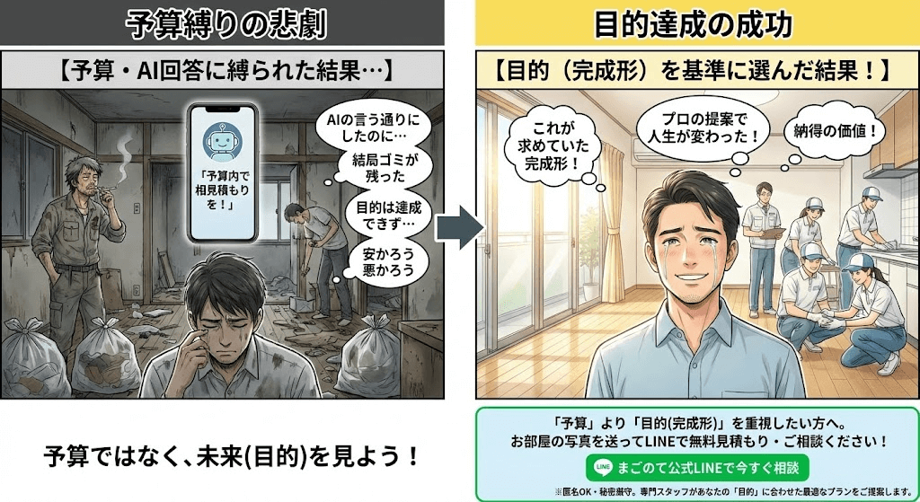 お部屋のお片付け相談はLINEが便利