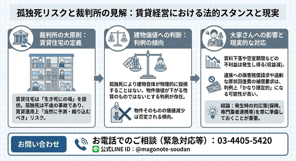賃貸運営上、孤独死は当然に織り込んで対策すべき