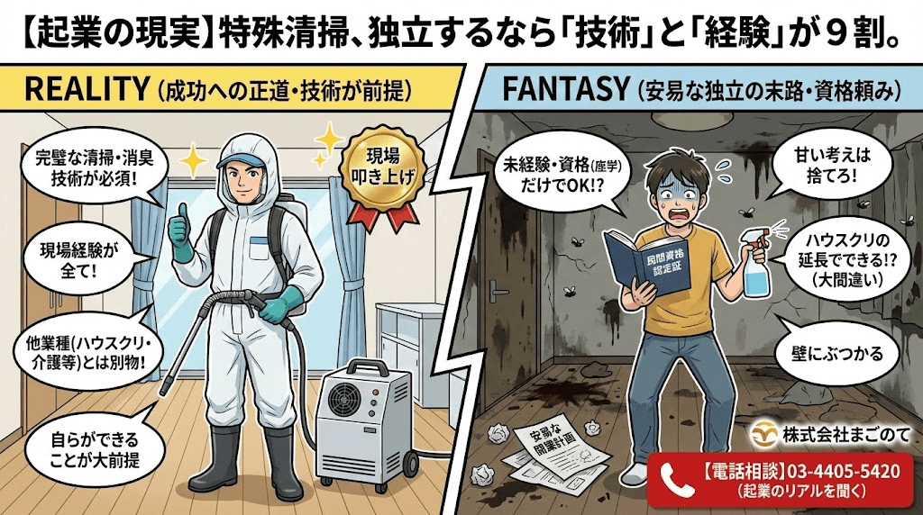 特殊清掃で独立開業