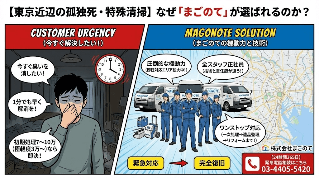 特殊清掃や原状回復はすぐにご相談ください