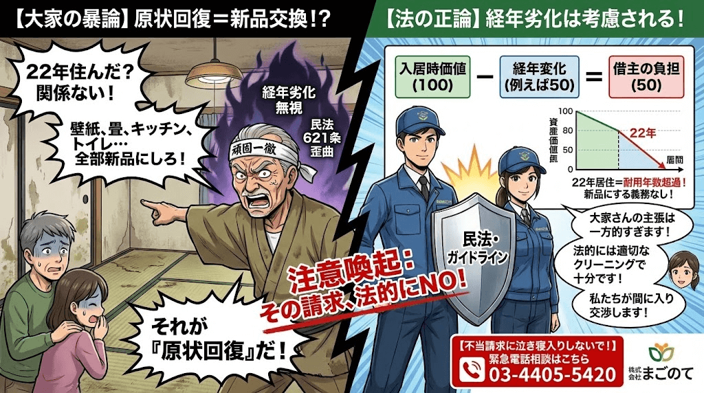 原状回復の意味を理解していない素人大家