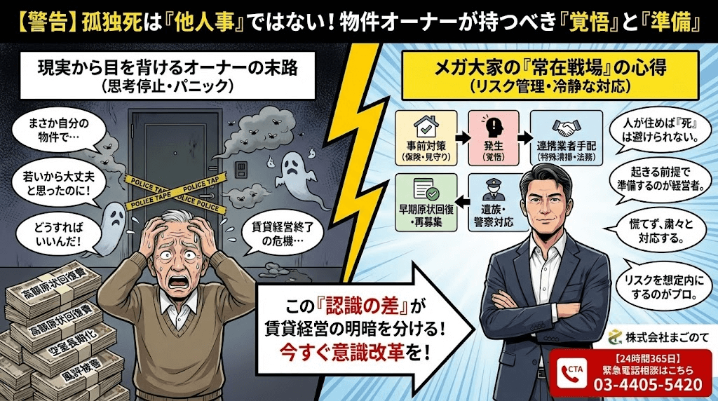 物件オーナーは孤独死が起きて当たり前と考えて対策