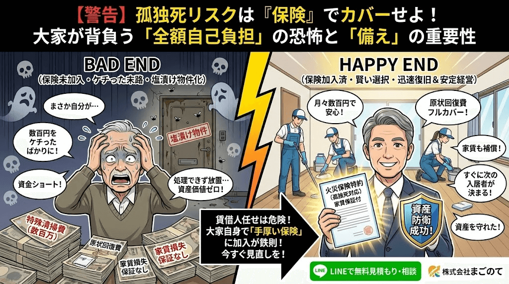 孤独死対応型保険に入りましょう