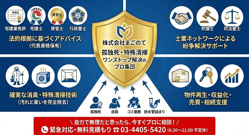 東京近辺の特殊清掃ならまごのてへどうぞ