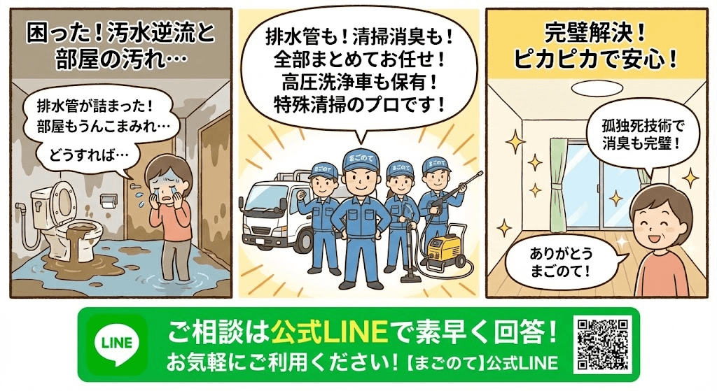 ゴミ屋敷や汚部屋のLINEお手軽見積もりはこちら