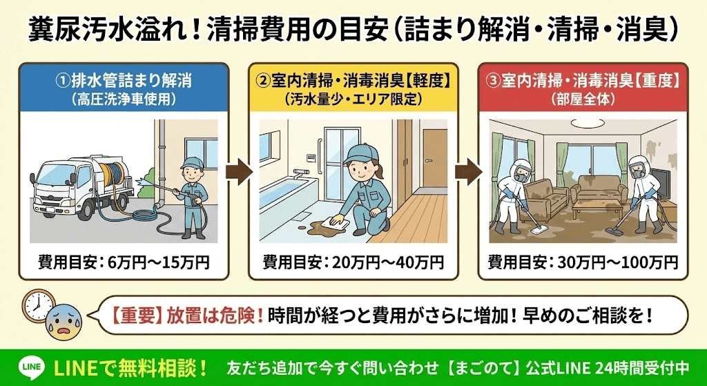 汚水溢れが起きた部屋の消臭お任せください
