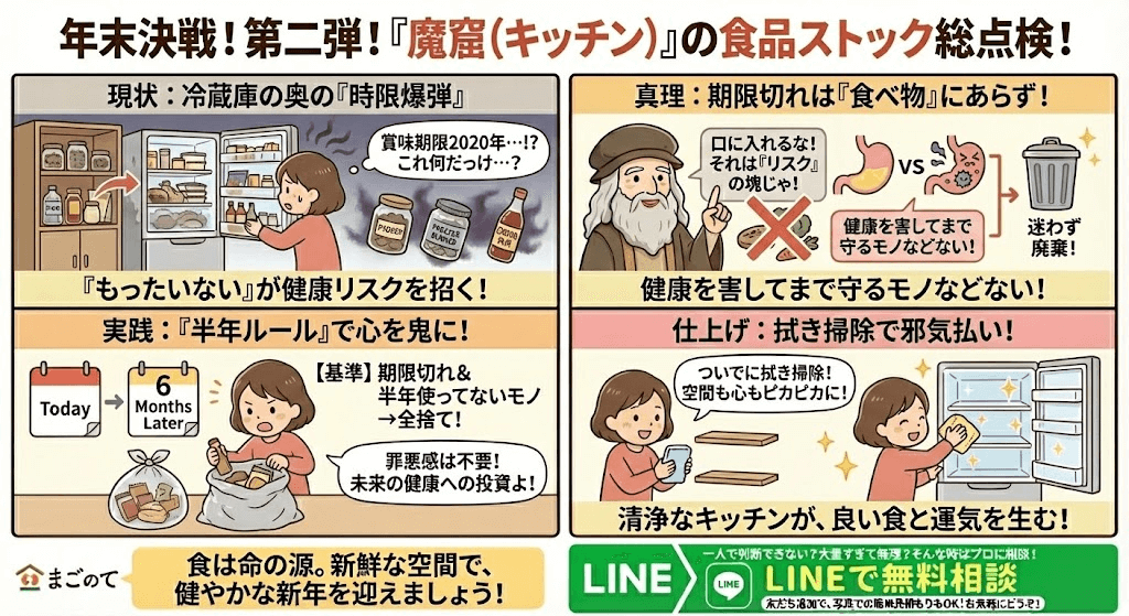 食品系ストックもしっかり見極めて廃棄