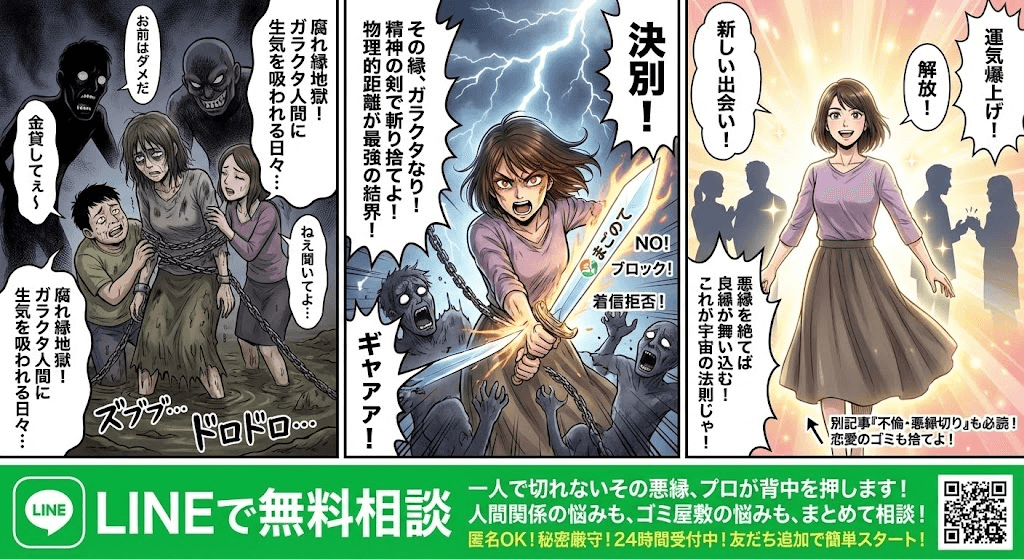 ゴミのような男も捨てて開運