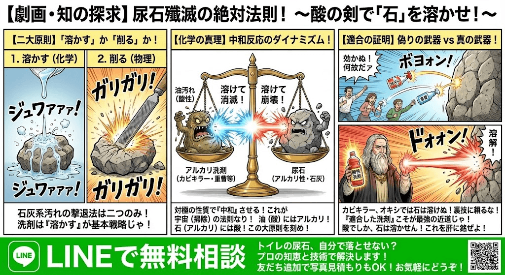 汚れに適合した洗剤を使うのがポイント