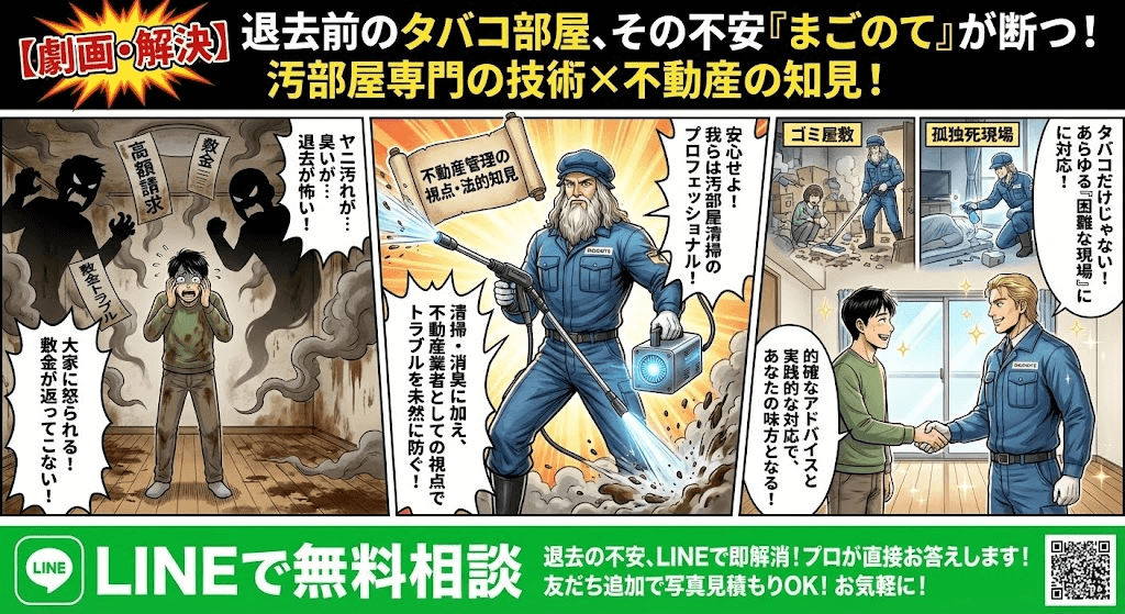ゴミ屋敷や汚部屋のLINEお手軽見積もりはこちら