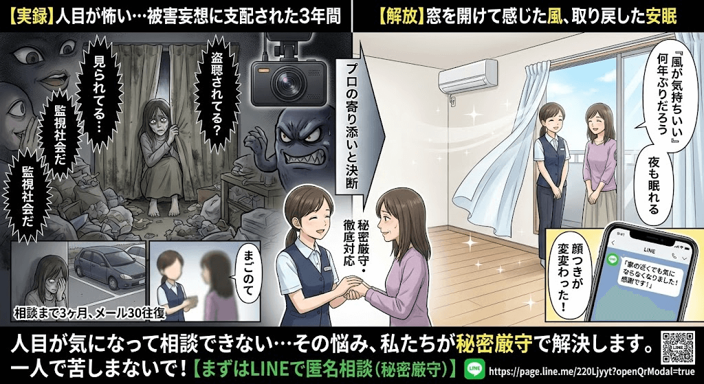 ゴミ屋敷を片付けたら幻覚と幻聴が消えた