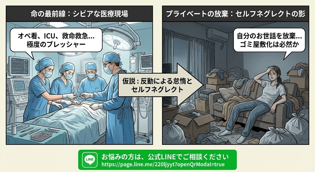 ゴミ屋敷住人の職業分類