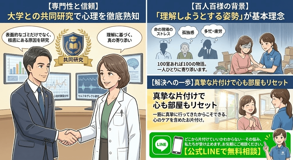 お部屋のお片付け相談はLINEが便利