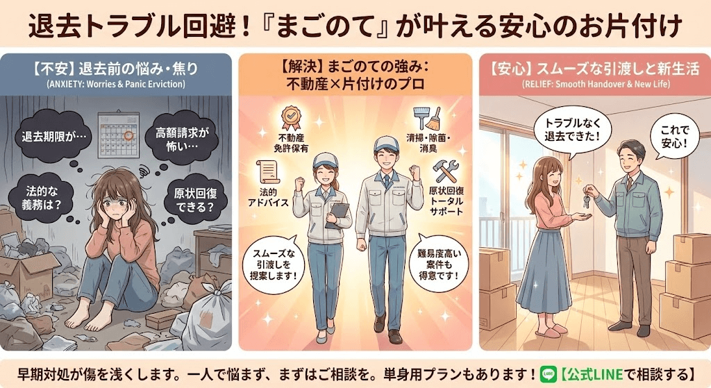お部屋のお片付け相談はLINEが便利