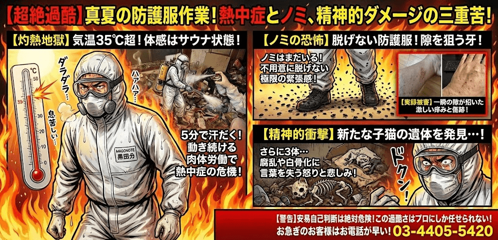 過酷な真夏のゴミ屋敷片付け