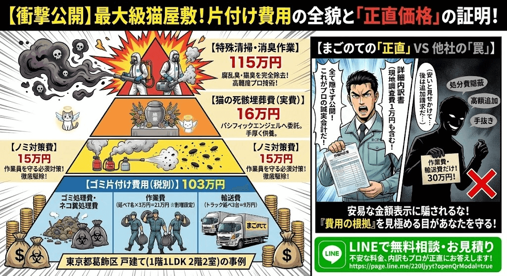 業歴15年以上の安心のゴミ屋敷片付け専門業者