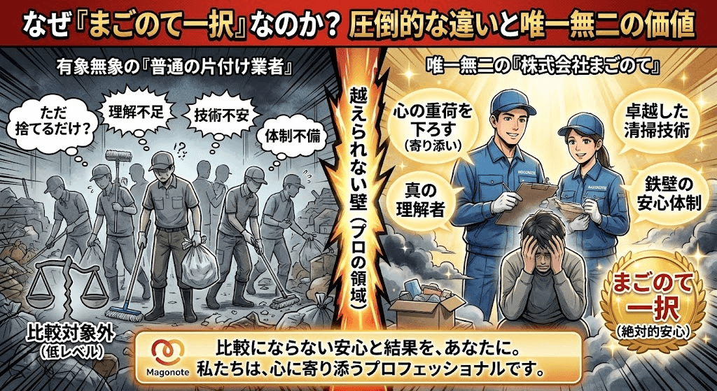 ゴミ屋敷のお片付けならまごのて一択