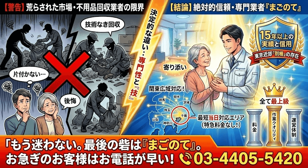 東京のゴミ屋敷片付け業者ならまごのて