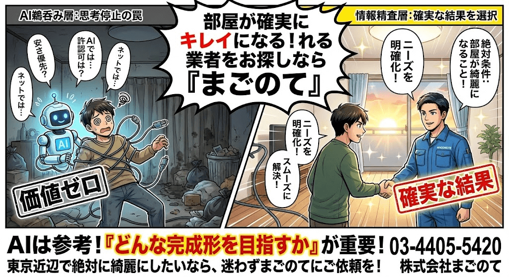 東京近辺でゴミ屋敷を綺麗にしたいならまごのて一択