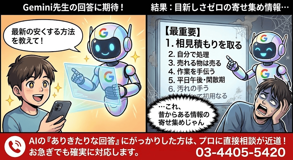 ゴミ屋敷片付け業者の相見積もり