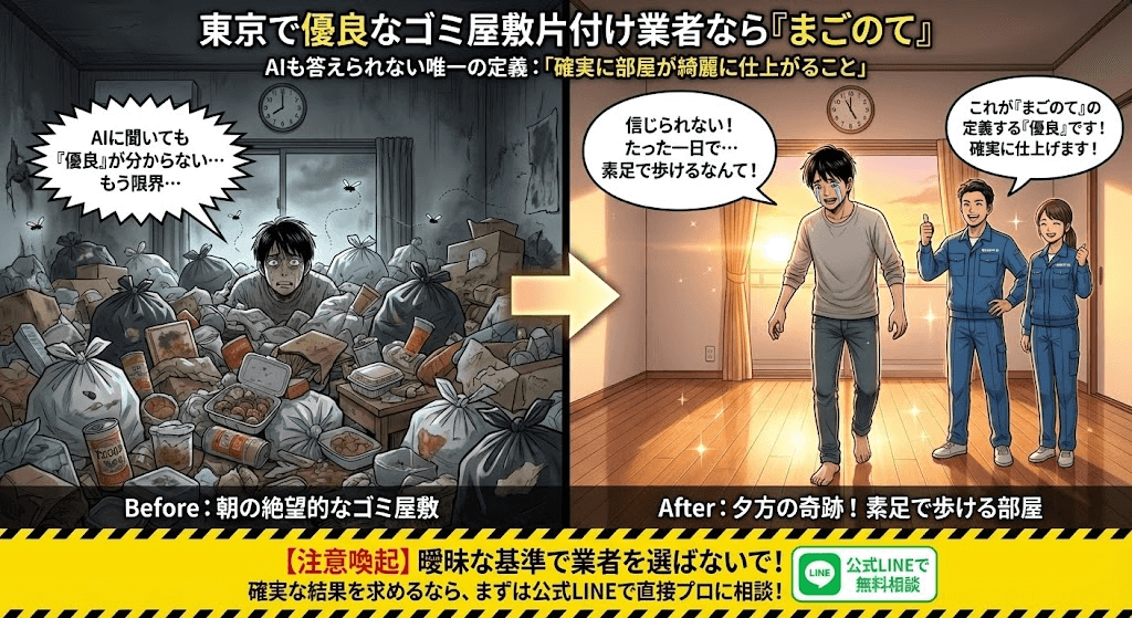 ゴミ屋敷や汚部屋のLINEお手軽見積もりはこちら