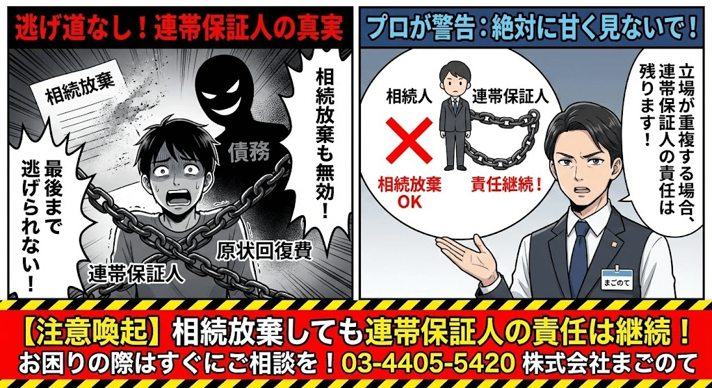 相続放棄した相続人は連帯保証人だった