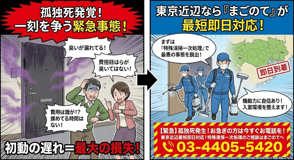 東京の特殊清掃なら実績豊富なまごのて