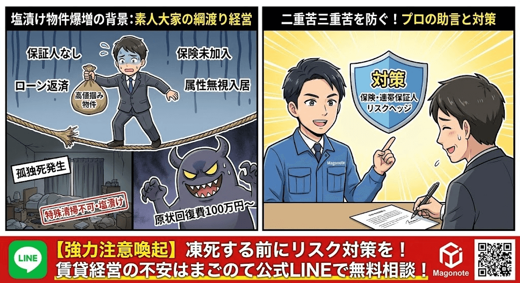 特殊清掃ができなくて売ることもできないアパート急増中