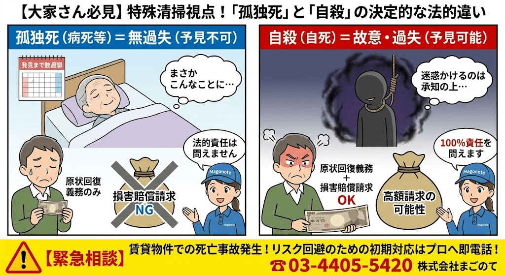 孤独死と自殺の違い