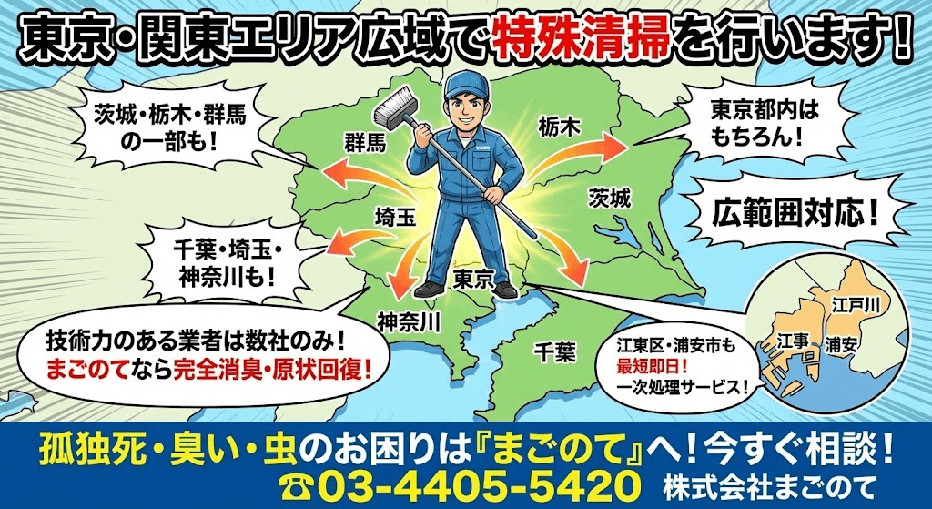特殊清掃や原状回復はすぐにご相談ください