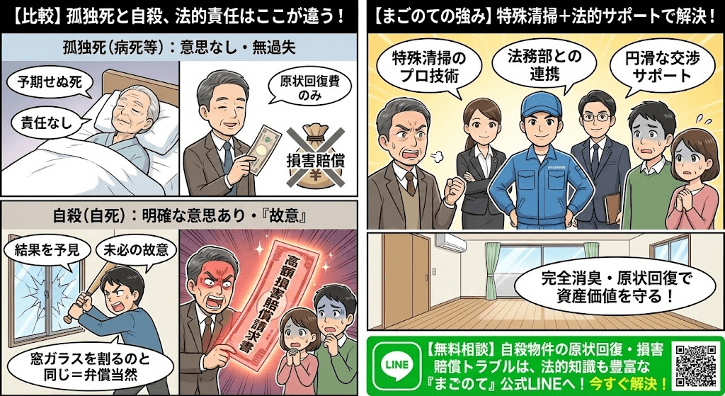 自殺は損害賠償請求される可能性もある