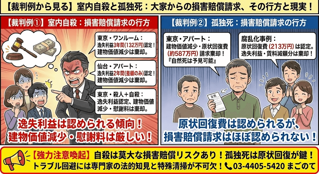 自殺の損害賠償請求の判例