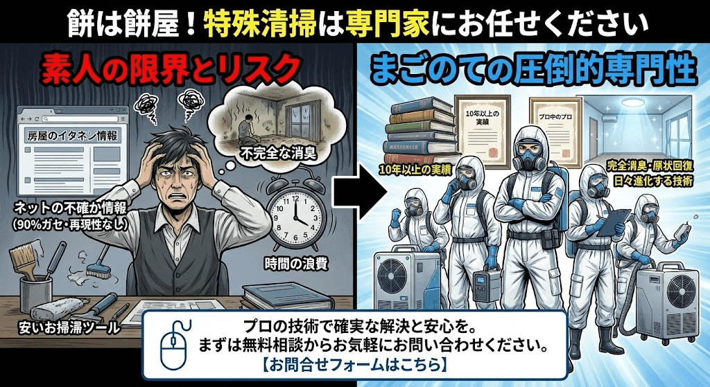 孤独死の特殊清掃ならまごのて一択です