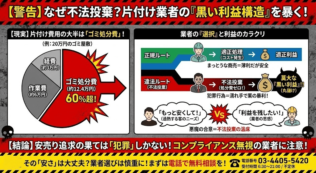 安く安くという過剰要求が不法投棄を生む