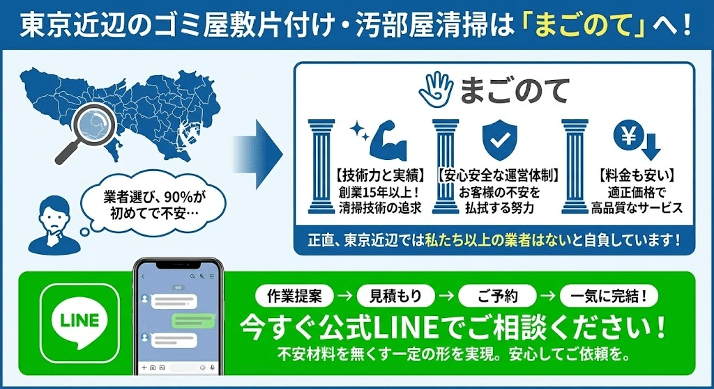 お部屋のお片付け相談はLINEが便利