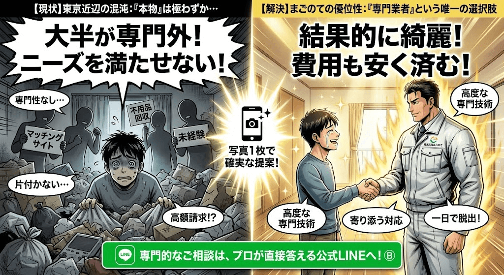 お部屋のお片付け相談はLINEが便利