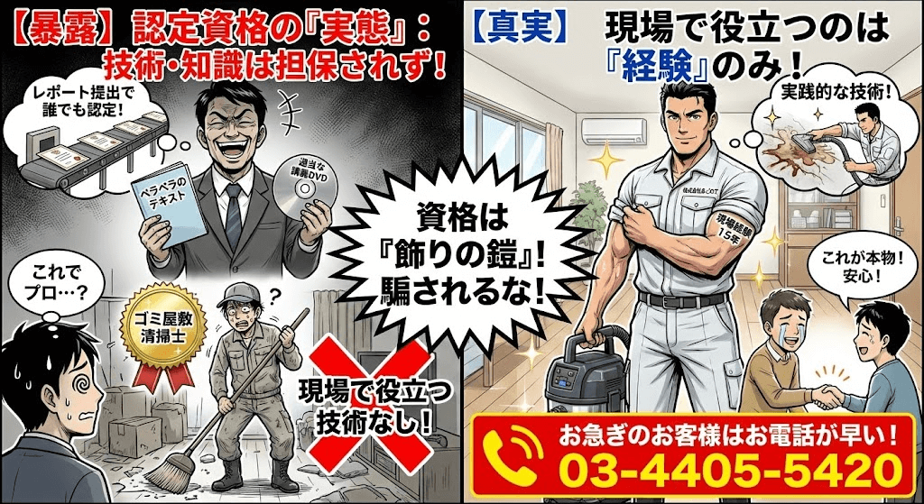 ゴミ屋敷片付け清掃士は騙しのアイテム