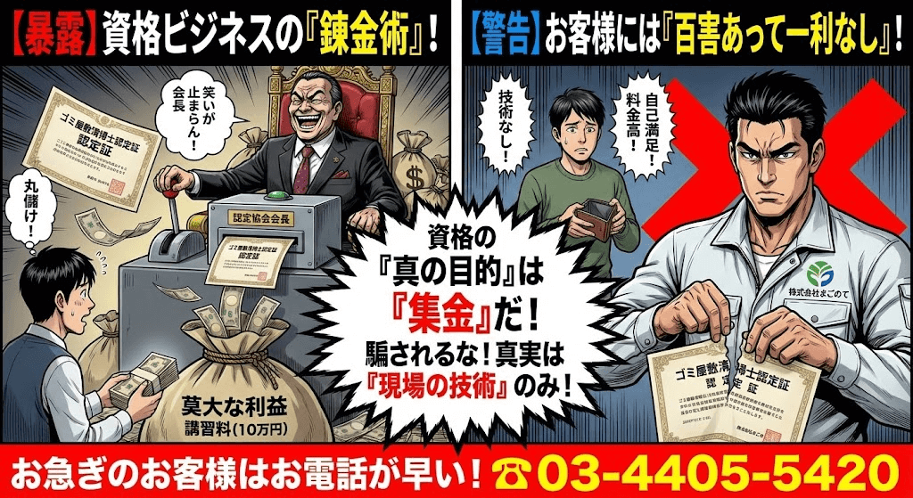 資格主宰者が儲けるだけの資格商法
