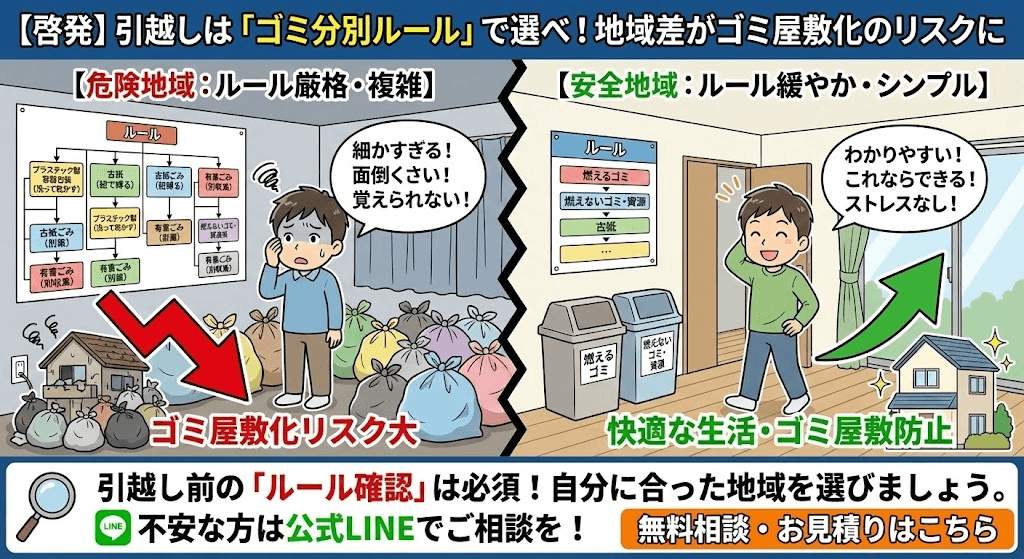 ゴミ出しルールが緩い地域に住むとラク