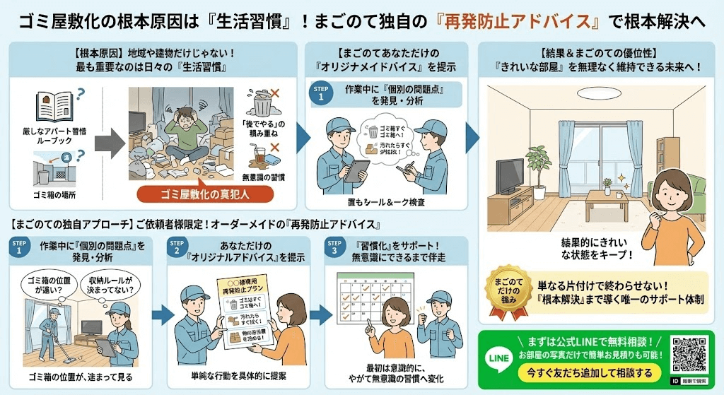 お部屋のお片付け相談はLINEが便利