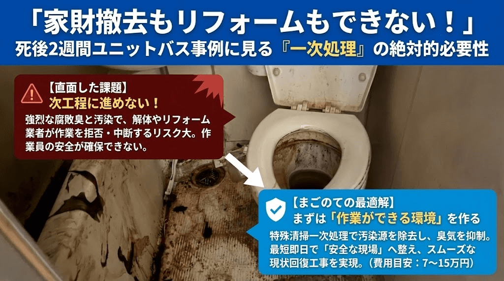 ユニットバス内の特殊清掃