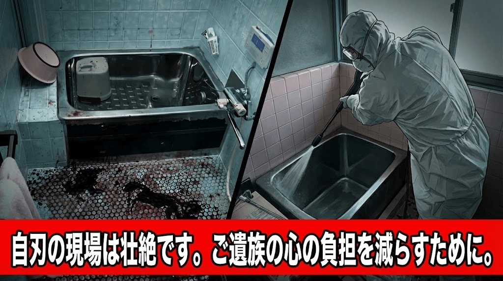 大量出血浴室特殊清掃の難易度