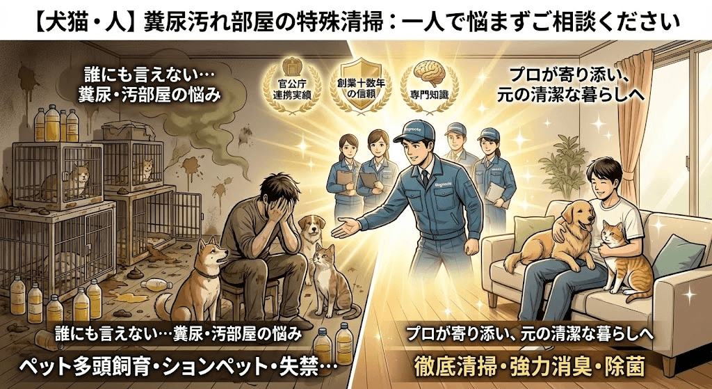糞尿系特殊清掃の実例