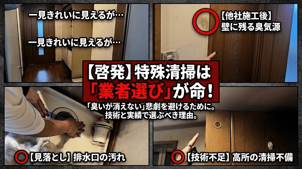 他社施工特殊清掃のやり直し依頼多発のワケ