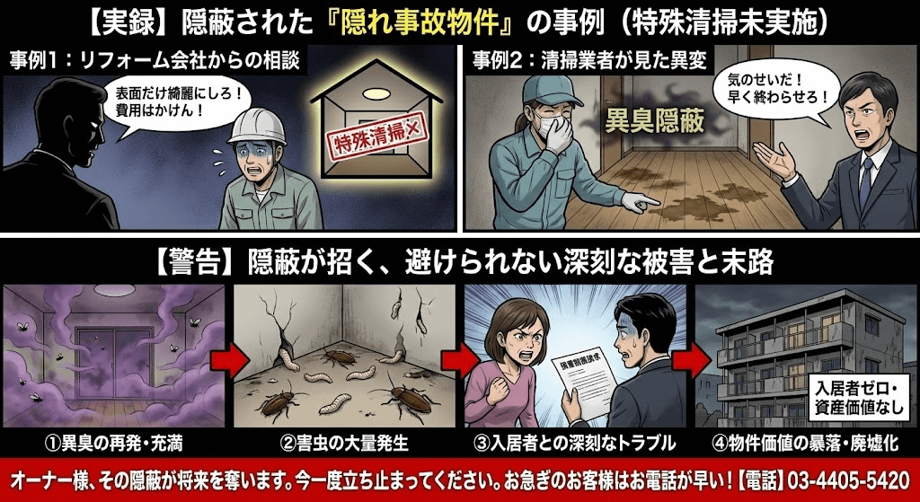 特殊清掃をしていない隠れ事故物件